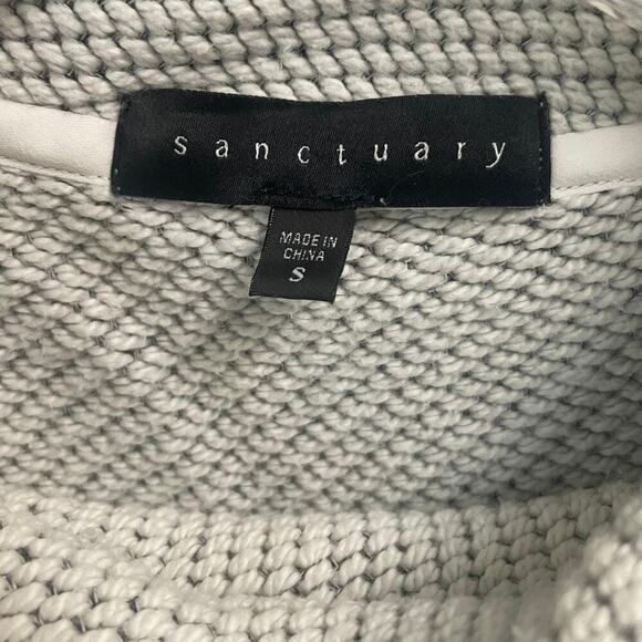 Sanctuary Dunaway Size Small Lightweight Cotton Sweater Cowlneck Gray - Picture 2 of 4